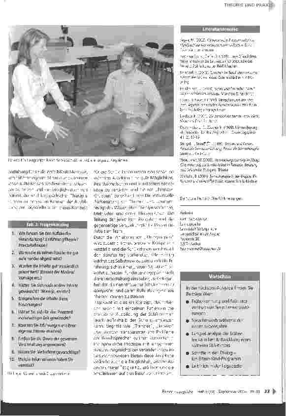 Vorschauseite 4: Stimmprävention vor Ort : Logopädieschülerinnen gehen in Schulen und Kindergärten