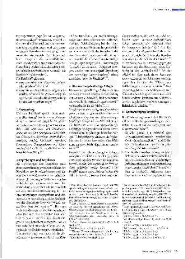 Vorschauseite 4: Praxisnahe und rechtssichere Anwenderhilfen Teil 1 Die Betriebssicherheitsverordnung 2015