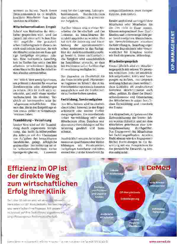 Vorschauseite 4: Personal - Dauerbrenner im OP