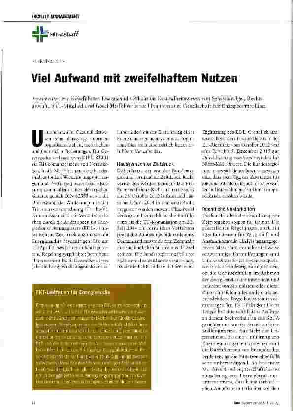 Vorschauseite 1: Viel Aufwand mit zweifelhaftem Nutzen