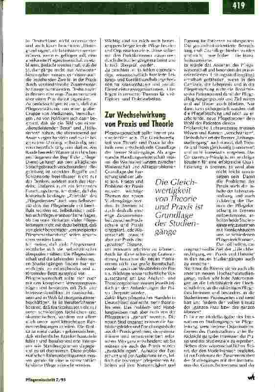 Vorschauseite 3: Qualifizierung und Professionalisierung Bremer Pflege-Studiengänge