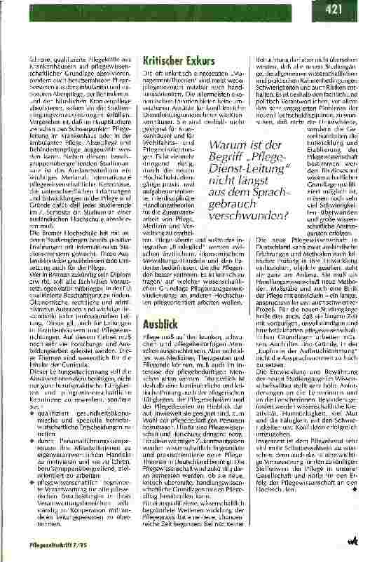 Vorschauseite 5: Qualifizierung und Professionalisierung Bremer Pflege-Studiengänge