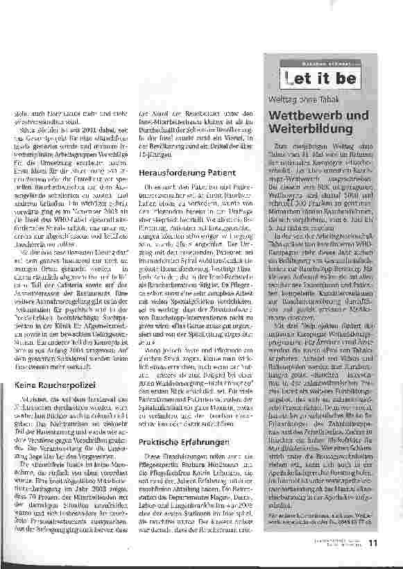 Vorschauseite 2: Vom Qualm befreite Spitalzone
