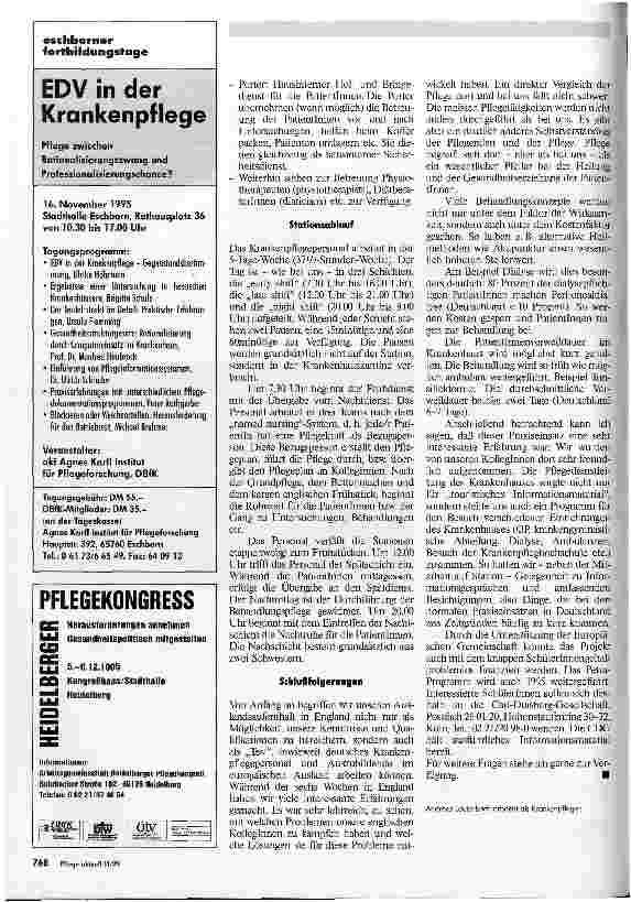 Vorschauseite 3: Ein ungewöhnlicher Praxiseinsatz KrankenpflegeschülerInnen in Preston/England