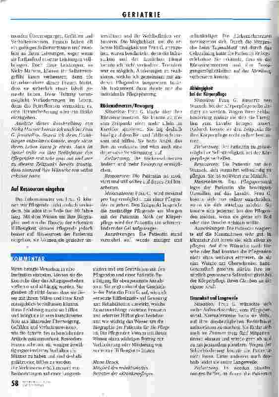 Vorschauseite 5: Wege aus der erlernten Hilflosigkeit Mit bewußter Pflege gegen lähmendes Verhalten
