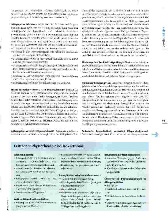 Vorschauseite 2: Physiotherapie bei Koxarthrose Bewegen wie geschmiert!