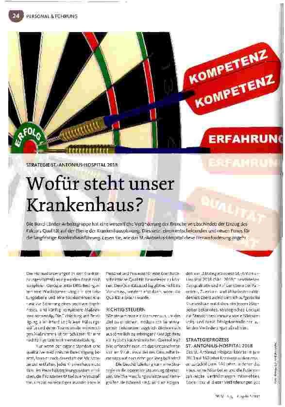 Vorschauseite 1: Wofür steht unser Krankenhaus ?