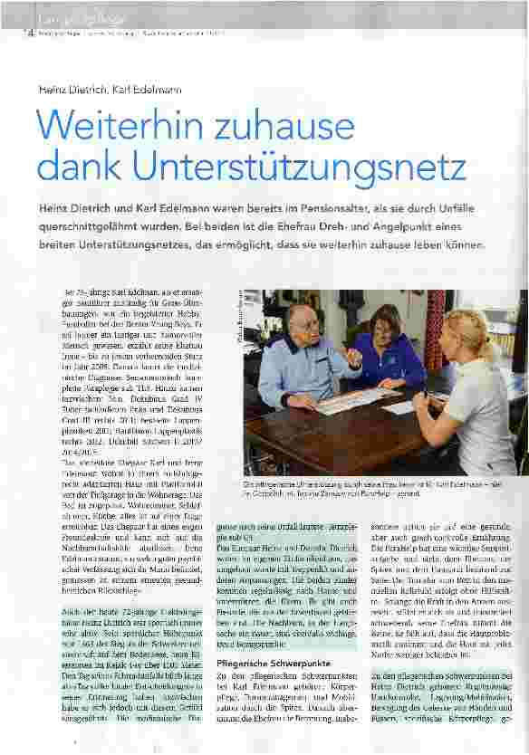 Vorschauseite 1: Weiterhin zuhause dank Unterstützungsnetz