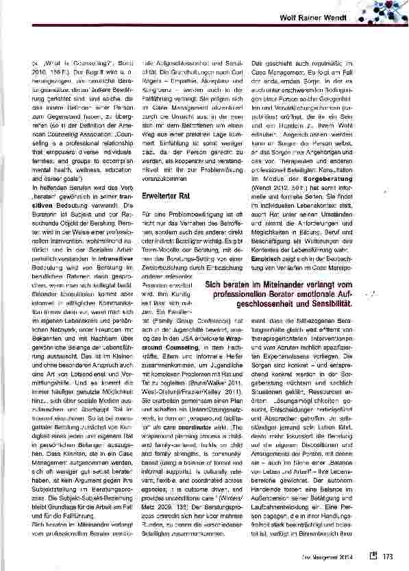 Vorschauseite 3: Zwischen allen Stühlen? Case Management im Wandel des Beratungshandelns