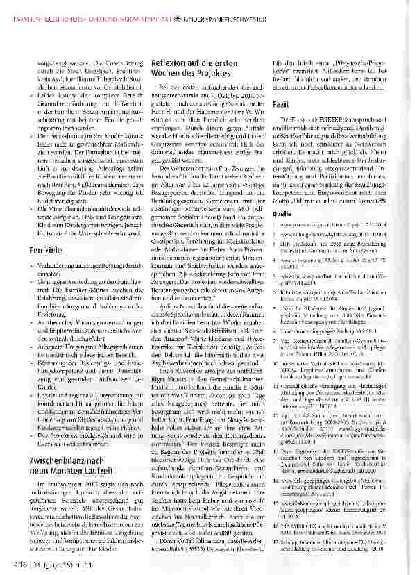 Vorschauseite 4: Gesundheitssprechstunde durch eine Familien-Gesundheitsund Kinderkrankenpflegerin in einem Asylbewerberheim