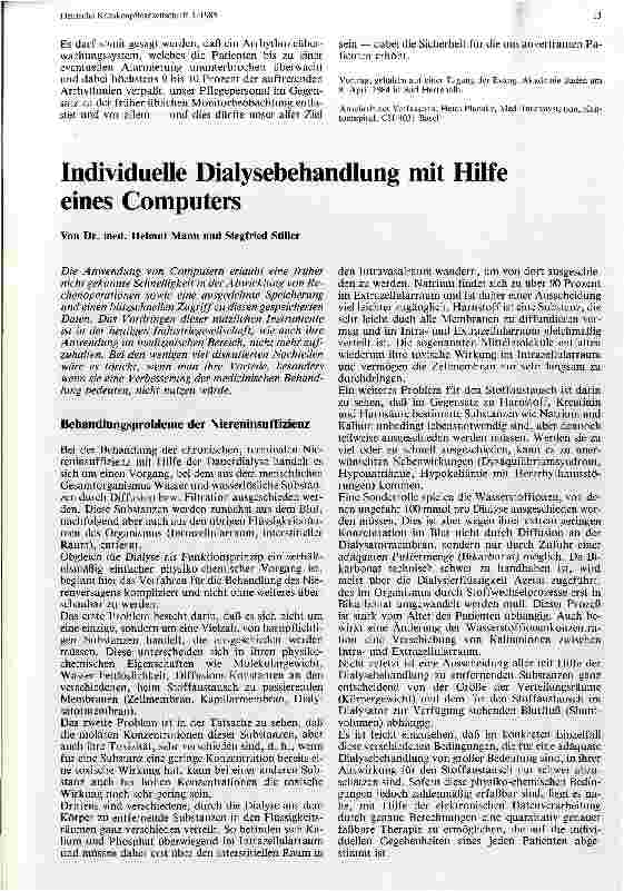 Vorschauseite 5: Einsatz elektronischer Medien in der Intensivmedizin Ein Bericht aus dem Kantonspital Basel