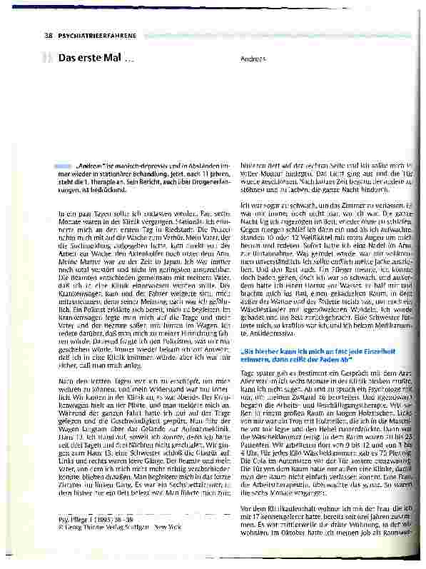 Vorschauseite 1: Das erste Mal. .. .--