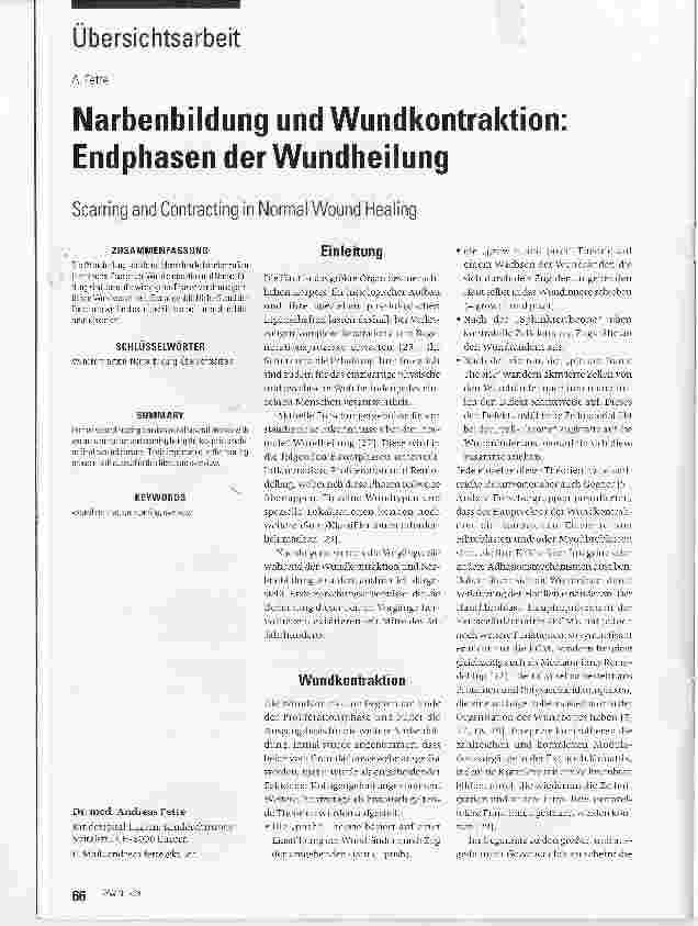 Vorschauseite 1: Narbenbildung und Wundkontraktion Endphasen der Wundheilung