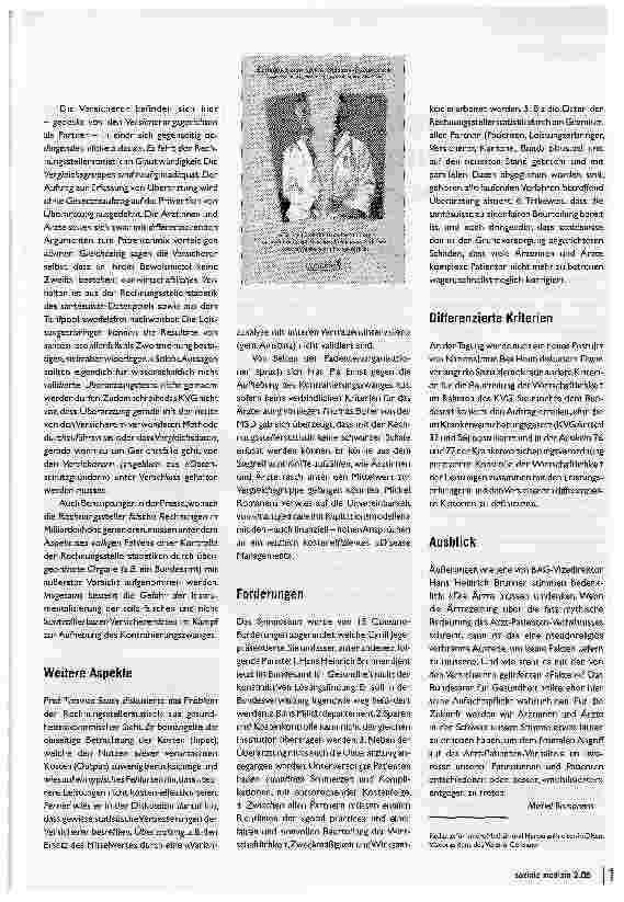 Vorschauseite 2: Kostendruck, Ärzterating und fragwürdige RechtspraxisNachlese zum 1. Consano-Symposium