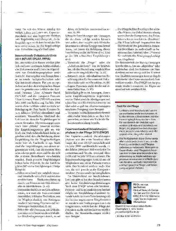 Vorschauseite 2: Leitlinien und Standards zur Dekubitusprophylaxe