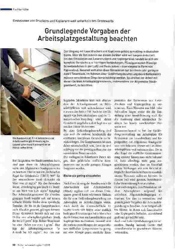 Vorschauseite 1: Grundlegende Vorgaben der Arbeitsplatzgestaltung beachten