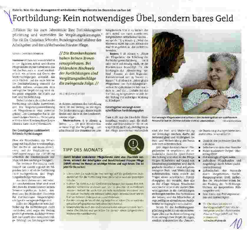 Vorschauseite 1: Fortbildung: Kein notwendiges Übel, sondern bares Geld