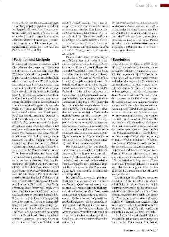 Vorschauseite 5: Beschleunigung der Wundheilung durch autologe Wachstumsfaktoren und Zytokine mit PeP (Platelet enriched Plasma) bei chronischen und schlecht heilenden Wunden - Klinische Anwendung…