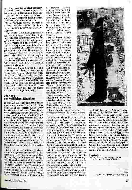 Vorschauseite 2: Lebenslange Wunde Genitale Verstümmelung bei Mädchen