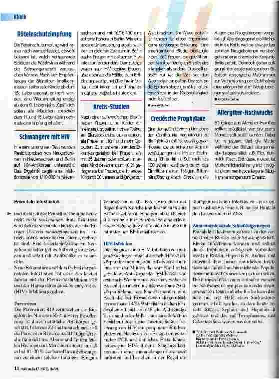 Vorschauseite 3: Pränatale Infektionen