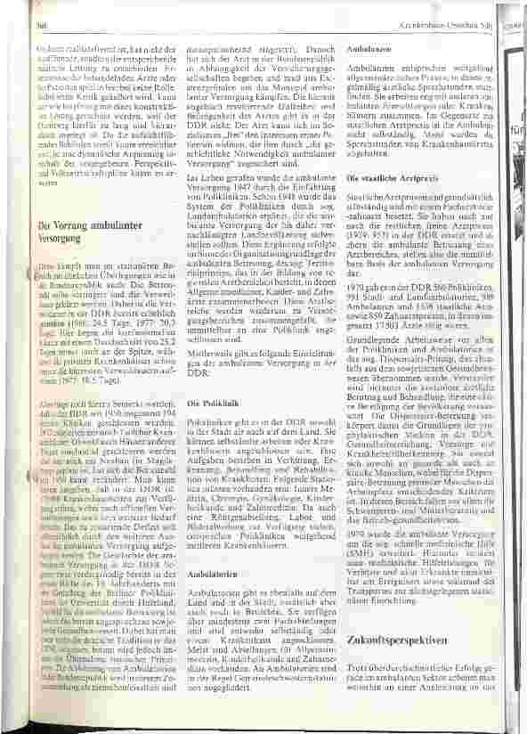 Vorschauseite 2: Die Entwicklung des DDR-Gesundheitswesens