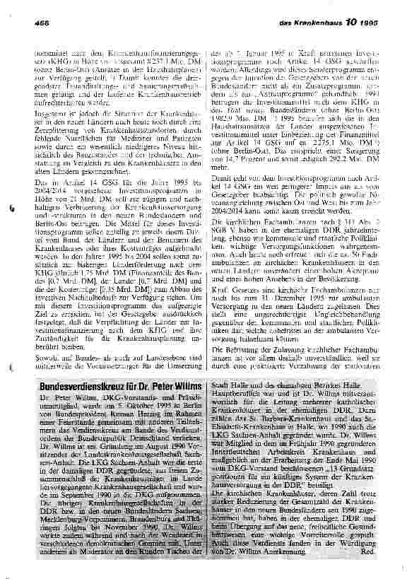 Vorschauseite 6: Entwicklung der Krankenhausversorgung in den neuen Bundesländern und Berlin-Ost seit 1990