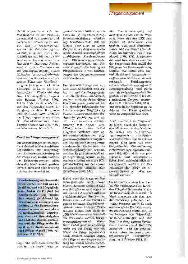 Vorschauseite 2: Macht - (k)ein Thema für die Pflege?