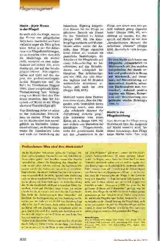 Vorschauseite 3: Macht - (k)ein Thema für die Pflege?