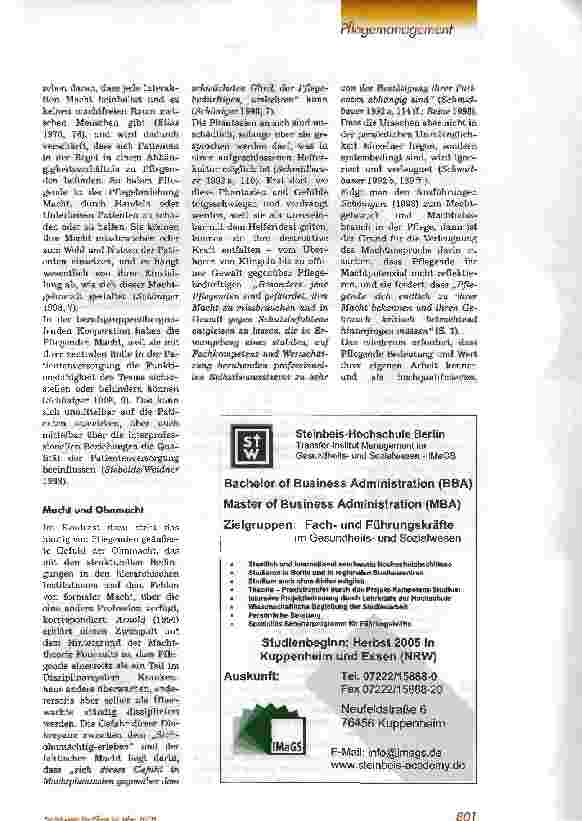 Vorschauseite 4: Macht - (k)ein Thema für die Pflege?