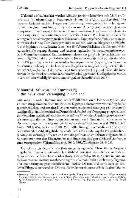 Vorschauseite 4: Weiterentwicklung der häuslichen Versorgung pflegebedürftiger Menschen. Anregungen aus Finnland