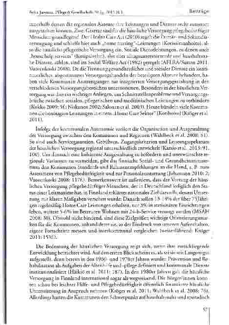 Vorschauseite 5: Weiterentwicklung der häuslichen Versorgung pflegebedürftiger Menschen. Anregungen aus Finnland