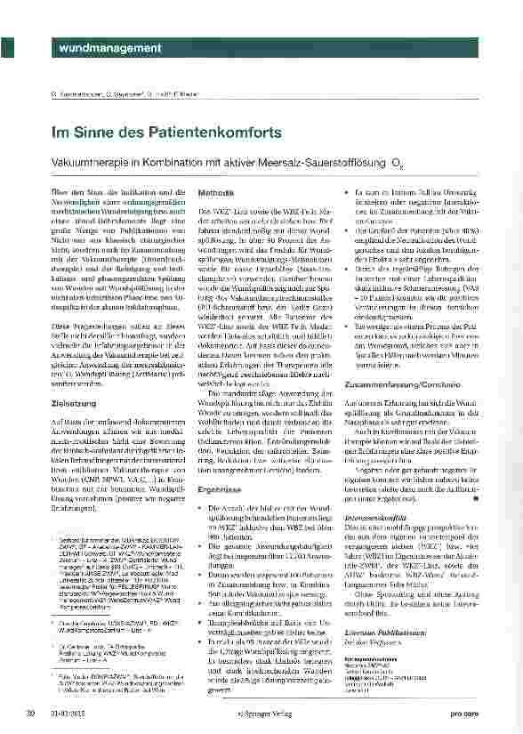 Vorschauseite 1: Im Sinne des Patientenkomforts