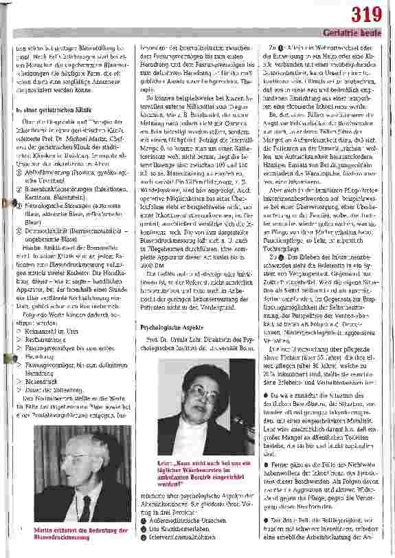 Vorschauseite 2: Ein Tabu durchbrochen // 17. Geriatrische Gespräche in Bad Soden über Inkontinenz // Tagungsbericht