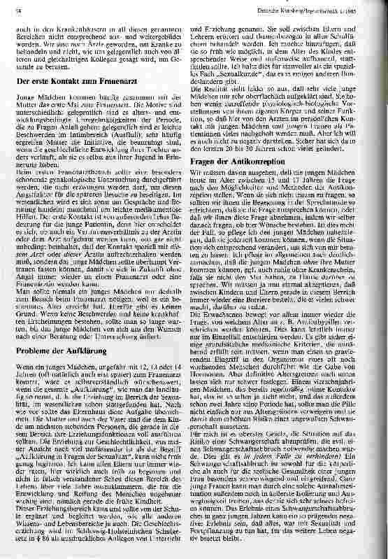 Vorschauseite 2: Gynäkologische Beratung junger Mädchen
