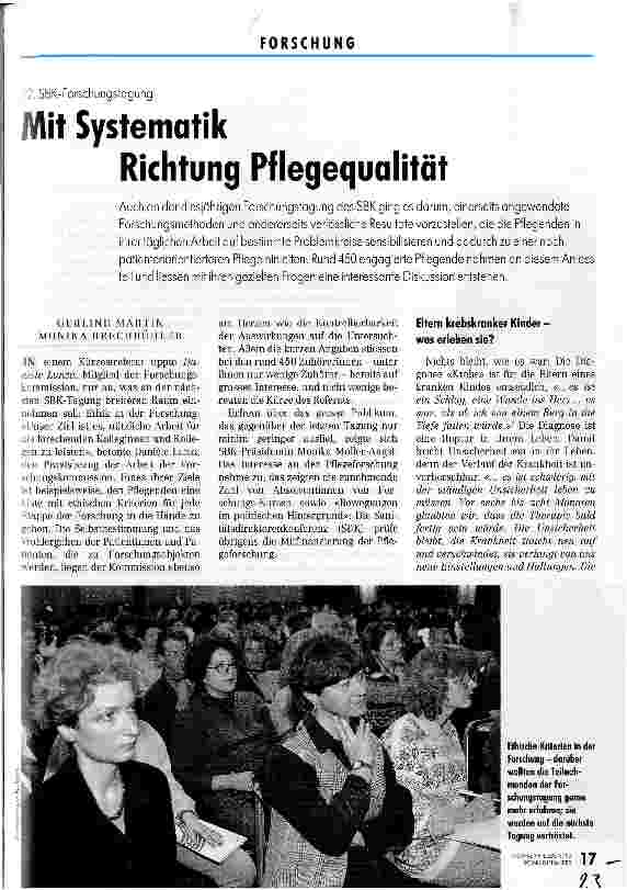 Vorschauseite 1: Mit Systematik Richtung Pflegequalität