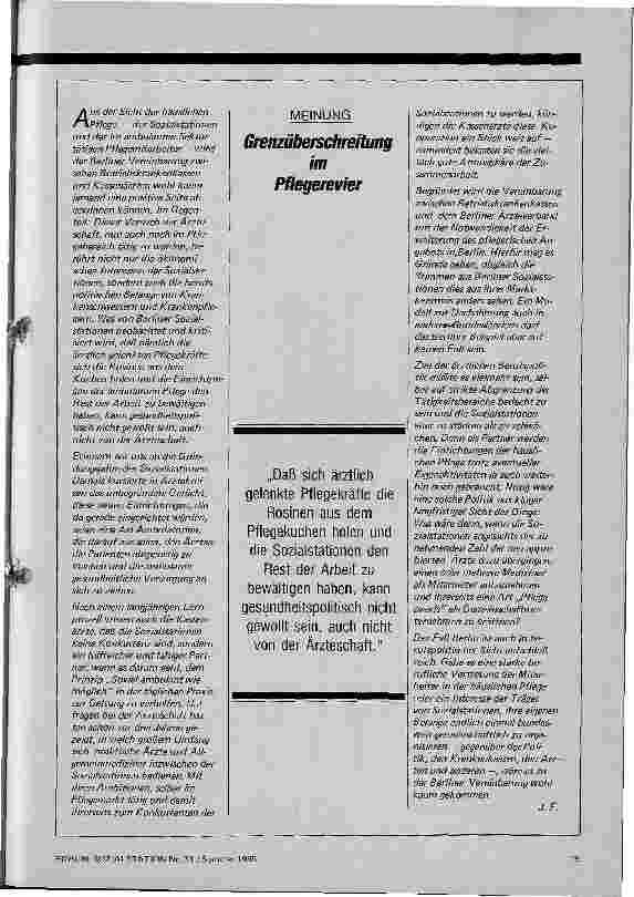 Vorschauseite 5: So viel ambulant wie möglich ... und immer noch kein Durchbruch