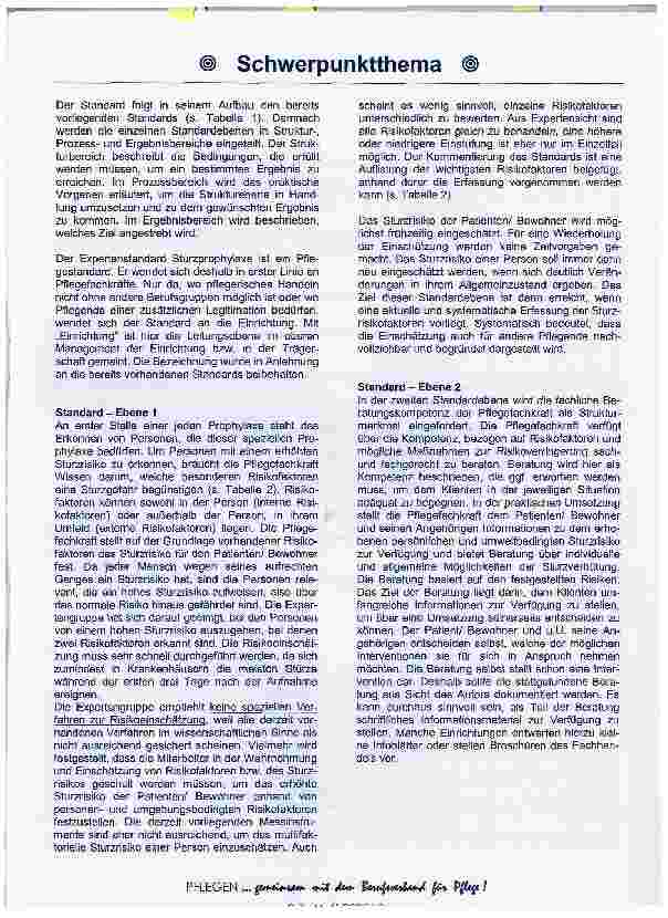 Vorschauseite 3: Expertenstandard Sturzprophylaxe