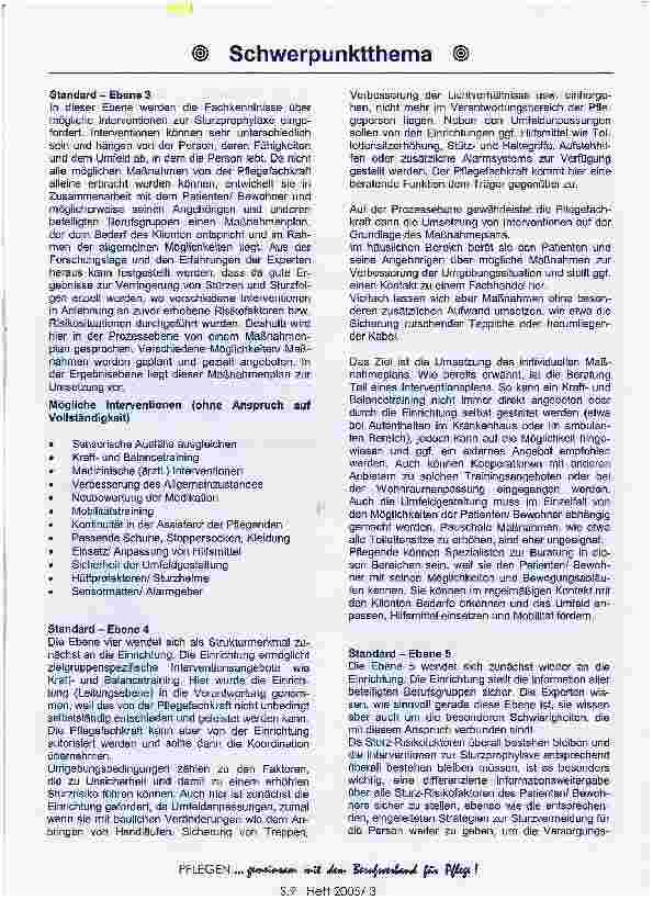 Vorschauseite 5: Expertenstandard Sturzprophylaxe