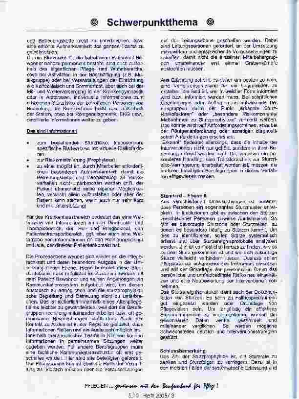 Vorschauseite 6: Expertenstandard Sturzprophylaxe