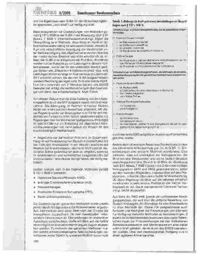 Vorschauseite 2: Der Gemeinsame Bundesausschuss - aktuelle und künftige Bedeutung für den Krankenhaussektor