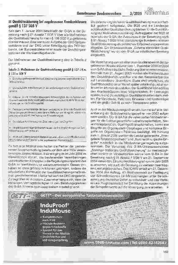 Vorschauseite 3: Der Gemeinsame Bundesausschuss - aktuelle und künftige Bedeutung für den Krankenhaussektor