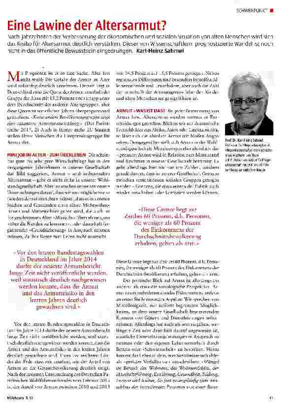 Vorschauseite 1: Eine Lawine der Altersarmut?