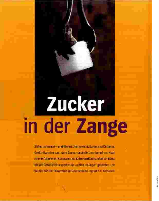Vorschauseite 1: Zucker in der Zange