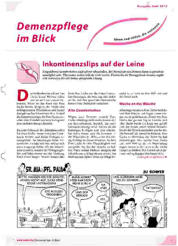 Vorschauseite 1: Inkontinenzslips auf der Leine