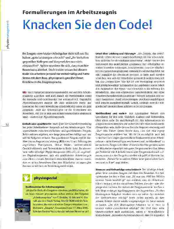 Vorschauseite 1: Formulierungen im Arbeitszeugnis Knacken Sie den Code!