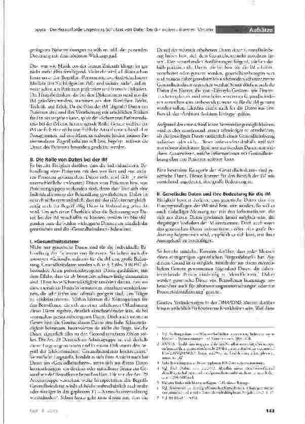 Vorschauseite 2: Die Herausforderungen des Schutzes von Daten bei der individualisierten Medizin