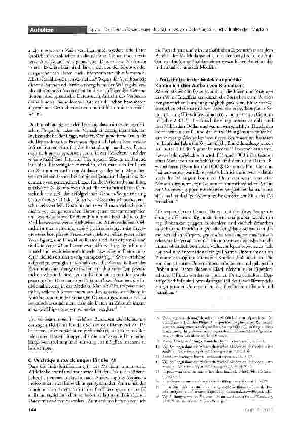 Vorschauseite 3: Die Herausforderungen des Schutzes von Daten bei der individualisierten Medizin