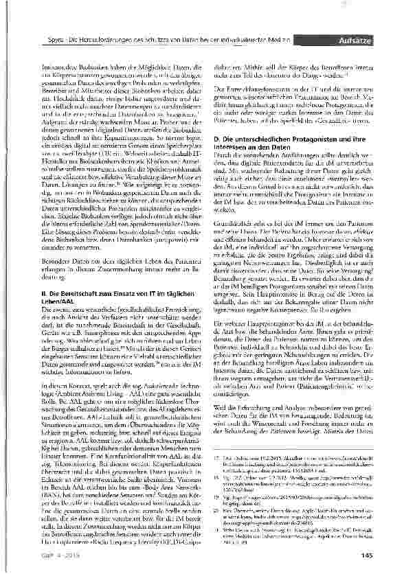 Vorschauseite 4: Die Herausforderungen des Schutzes von Daten bei der individualisierten Medizin