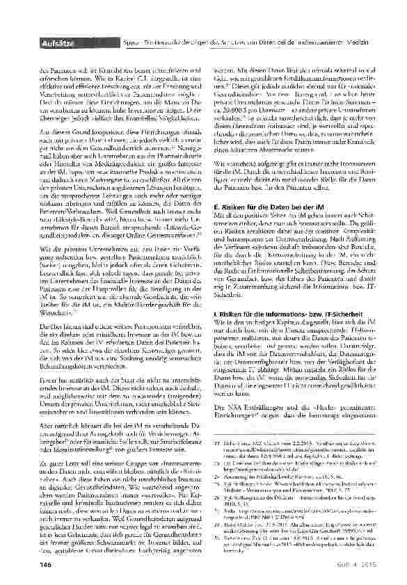 Vorschauseite 5: Die Herausforderungen des Schutzes von Daten bei der individualisierten Medizin