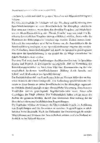 Vorschauseite 4: SPRACHFORDERUNG IM ALTENPFLEGEUNTERRICHT